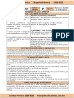01 Agosto - 4to Grado Español (2018-2019) PDF