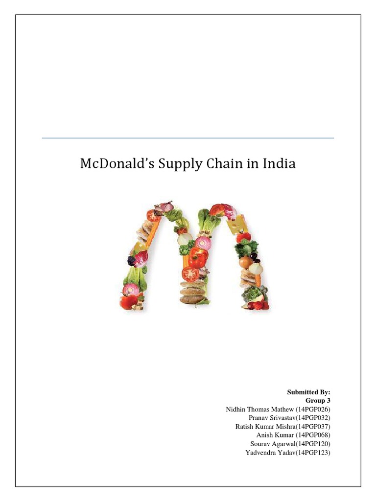 McDonald's Supply Chain PDF Mc Donald's Supply Chain