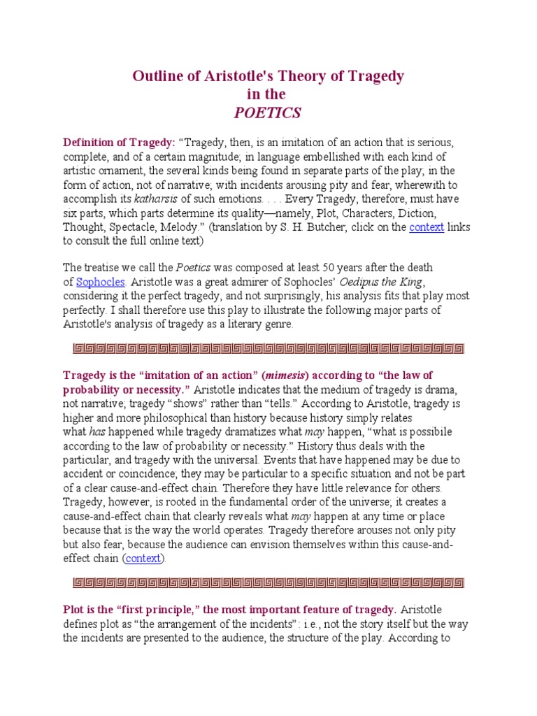 Aristotle's Theory of Tragedy | PDF | Plot (Narrative) | Tragedy