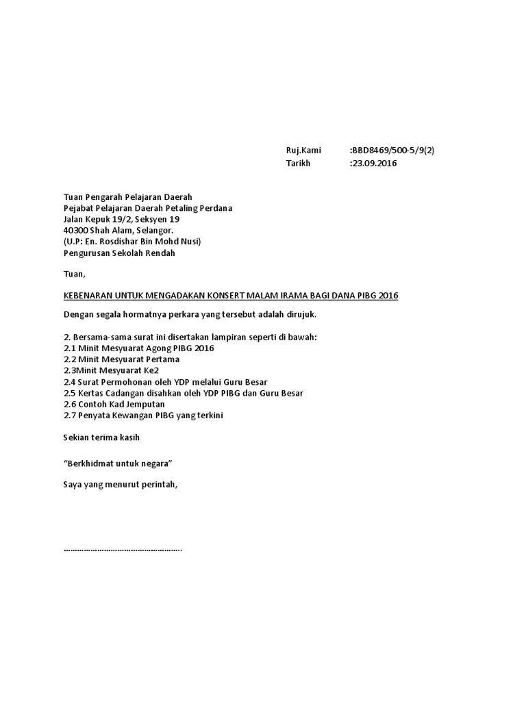 Surat Kebenaran Pibg 2016 Pdf
