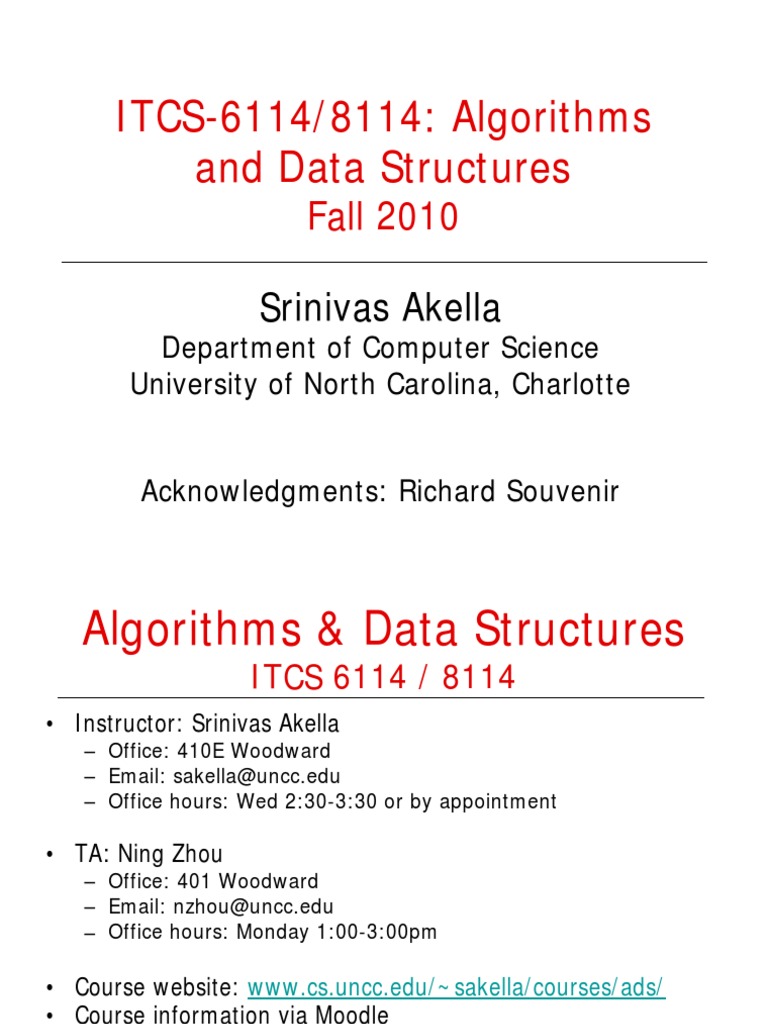 Algorithms and Data Structures Course | PDF | Computational Complexity ...