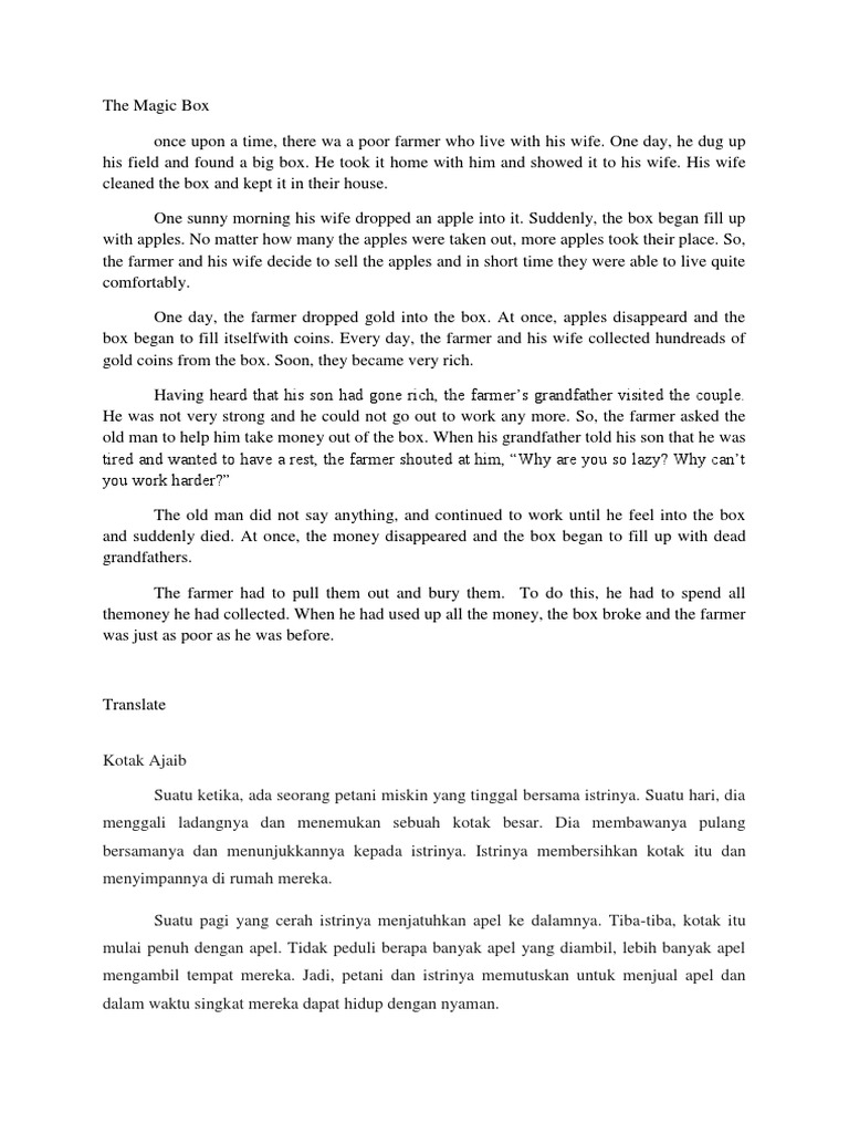 The Farmer and the Magic Box | PDF