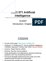 CSCI 571 Artificial Intelligence: SU2007 Introduction: Chapter 1