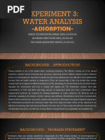 Experiment 3: Water Analysis: - Adsorption