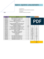 Costos Unitarios - Equipos - Losa Deportiva San Isidro 2016