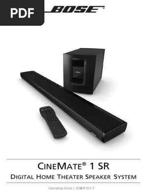 bose cinemate 1 sr speaker array setup