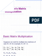 Strassens Matrix Multiplication