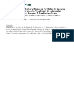 Psychosocial and Cultural Reasons For Delay in Seeking Help and Nonadherence To Treatment