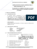 Informe Ampliacion de Plazo #01 Carretera San Juan Chillpacca