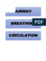 Airway Breathing Circulation