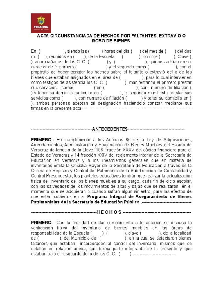 formatoactacircunstanciadadehechos.doc  Política  Gobierno