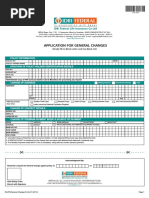 Application For General Changes: (Kindly Fill in Block Letter and Use Black Ink)