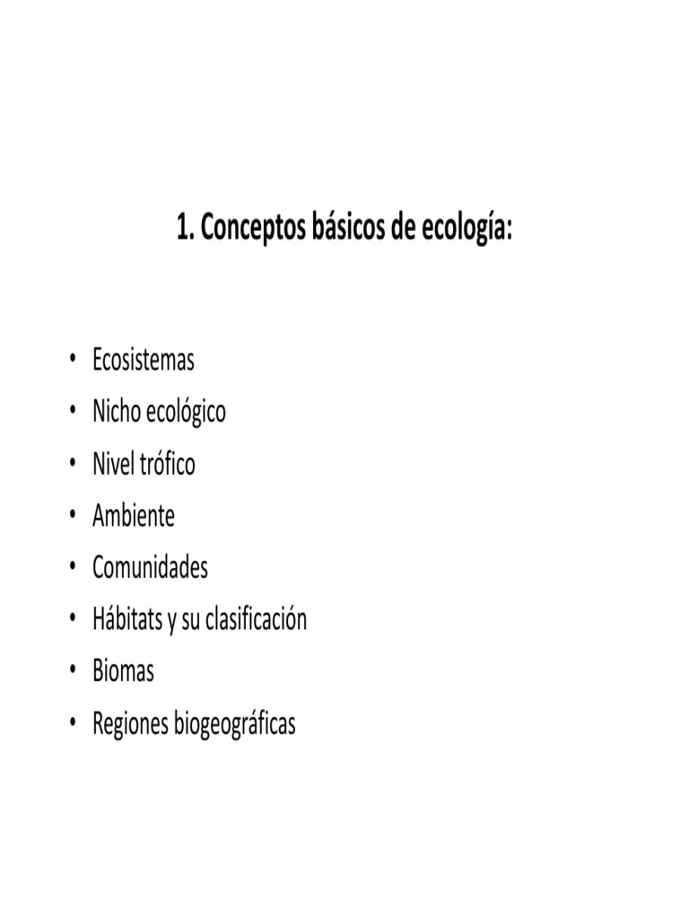 Conceptos Clave de Ecología y Ecosistemas | PDF | Nicho ecológico ...