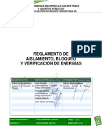 4 REG Reglamento de Aislamiento Bloqueo y Verificación de Energías