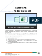 Mostrar La Pestaña Programador en Excel