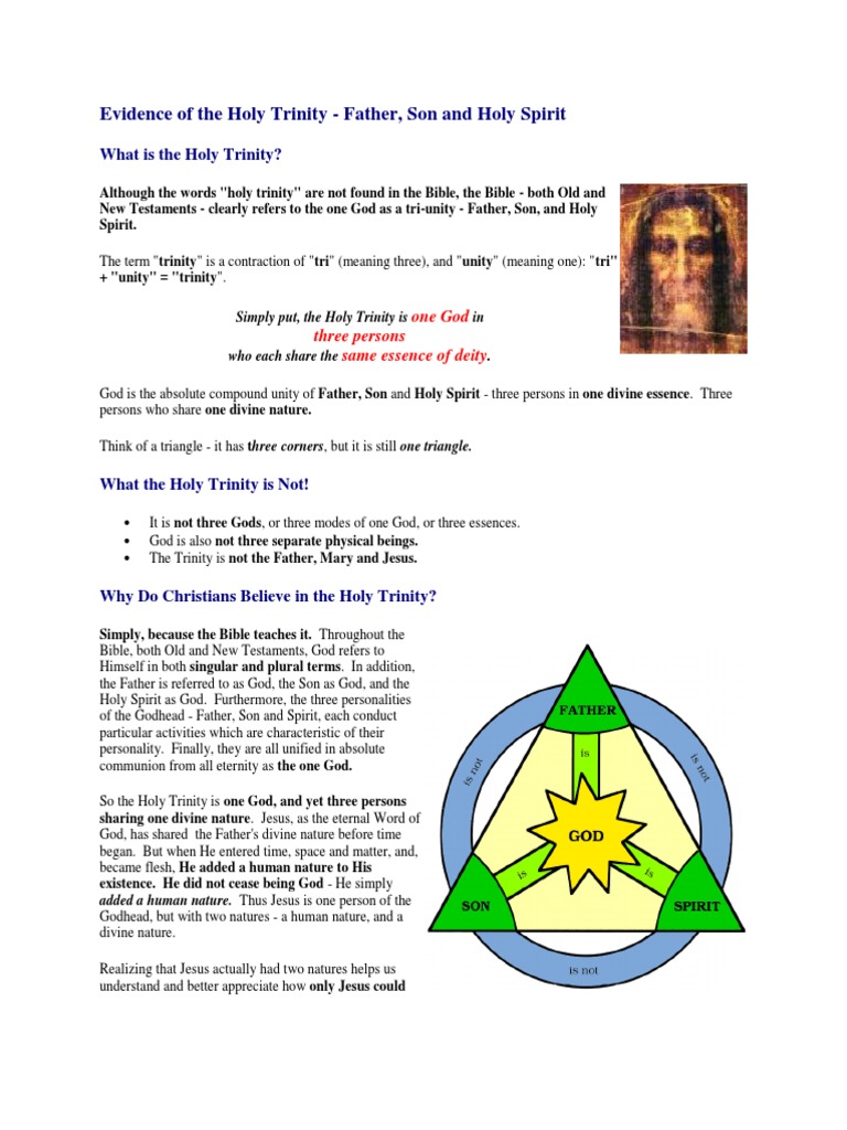 Understanding the Holy Trinity | PDF | God The Father | Trinity