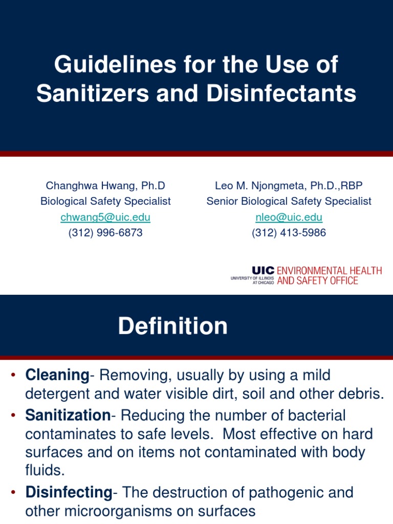 Sanitizers and Disinfectants | PDF | Disinfectant | Bleach