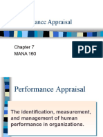 Performance Appraisal: MANA 160