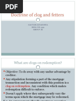 Doctrine of Clog and Fetters