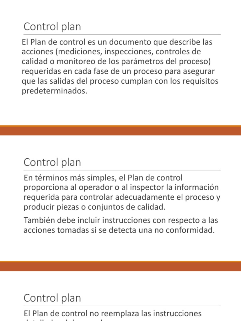 Control Plan Presentacion | PDF | Proceso de desarrollo de software ...