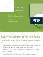 Skills For Computing: Topic 3: Academic Writing