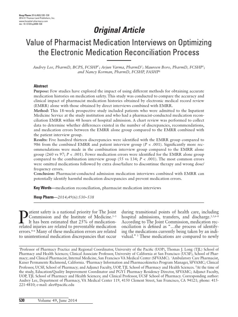 Medication reconciliation errors picture