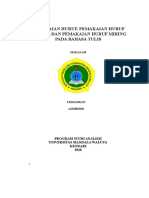 Eyd - Pemakaian Huruf, Pemakaian Huruf Kapital Dan Pemakaian Huruf Miring Pada Bahasa Tulis