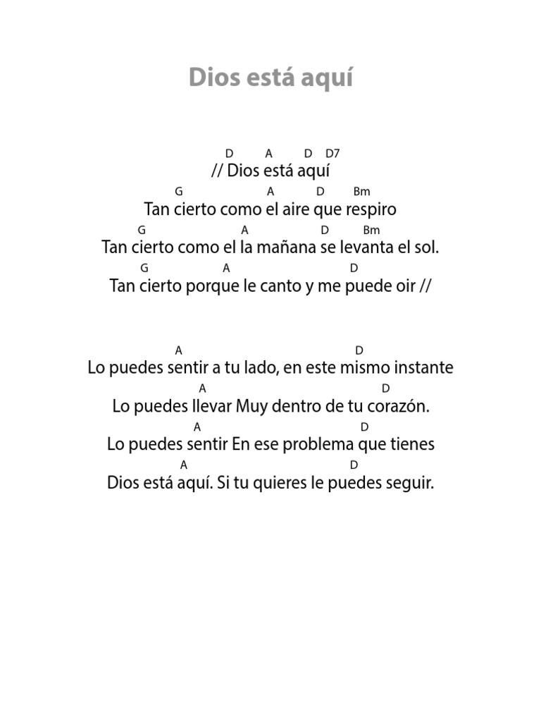 Dios Esta Aqui