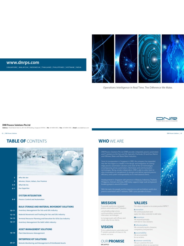 DNR Process Solutions Overview | PDF | Automation | Internet Of Things