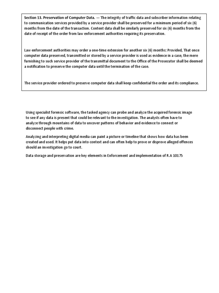 Section 13 RA 10175 | PDF | Social Science | Law