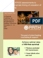 Postpartum AFASS Assessments To Support Appropriate Timing of Cessation of Breastfeeding