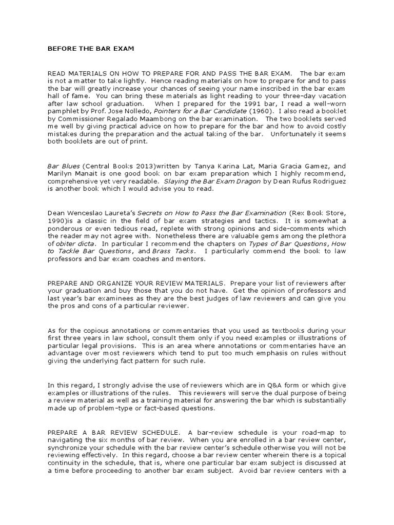 Bar Exam Prep Insights by Tanya Lat | PDF | Test (Assessment)