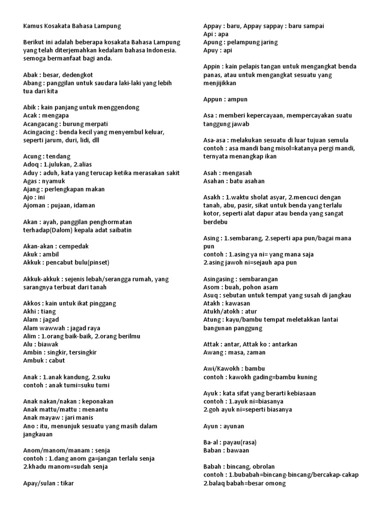 Kata Kata Cinta Bahasa Lampung Crystallovescountry