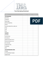 Sample Cost Worksheet PDF 2