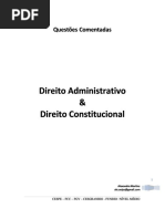 Questões de Direito Administrativo e Direito Constitucional