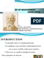 14 Principles of Management - Henri Fayol: by Rahul KR Singh Mba (Hospital Administration) MMHRC, Madurai