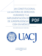 Reforma Constitucional en Materia de Derechos Humanos y La Implementación Del Uso de Jurisprudencia de La CIDH en México