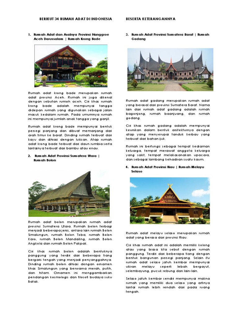 101 Gambar Rumah Adat Dan Asal Daerahnya Di Indonesia Gratis Gambar Rumah