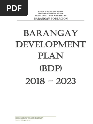 Barangay Development Plan (2018 - 2023)