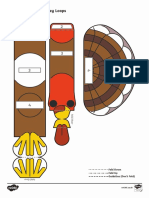 t2 T 821 Simple 3d Thanksgiving Turkey Loops Activity Paper Craft Ver 1