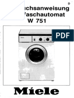 Miele W 751 Washing Machine PDF