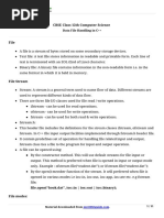 CBSE Class 12th Computer Science: Data File Handling in C++