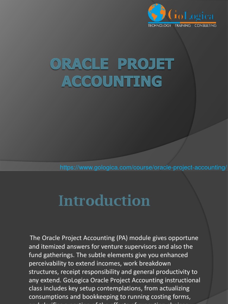 Oracle Projet Accounting Online Training | PDF | Project Management ...