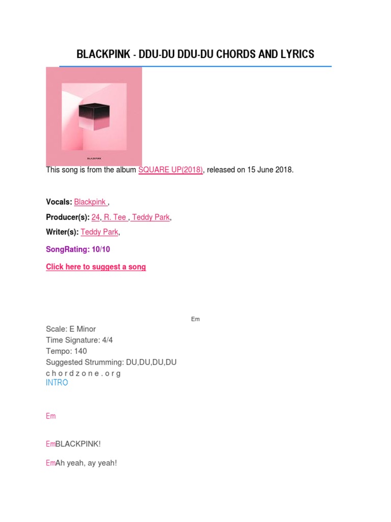 Black Pink Song Structure Musical Compositions Lirik lagu blackpink dududu dan cara bacanya all about kpop. black pink song structure musical
