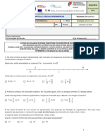 Matemática 7o ano avaliação diagnóstica