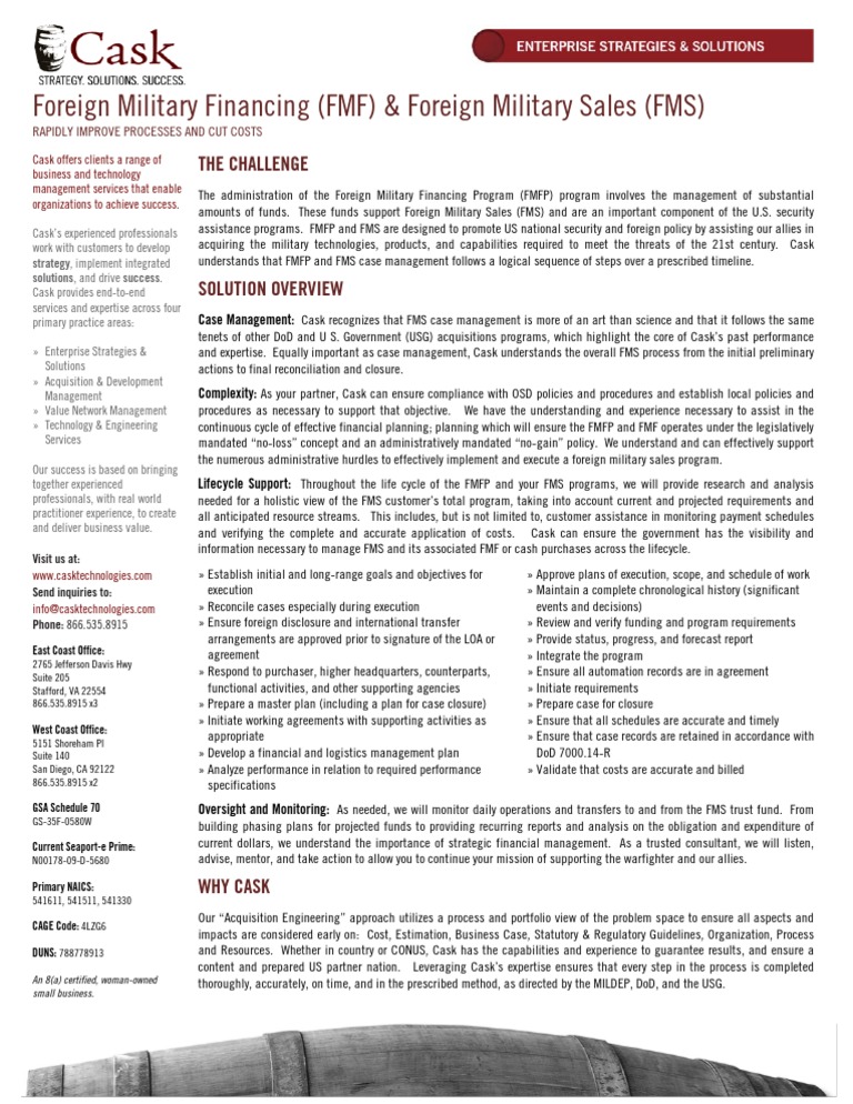 Optimize FMF & FMS Processes with Cask | PDF | Mergers And Acquisitions ...