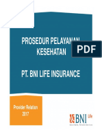 Prosedur Pelayanan Askes Bni Life Insurance Presentasi 2017 - To Provider