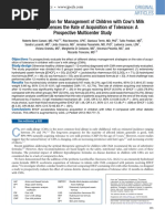 CANANI, Formula Selection for Management of Children With Cow's Milk