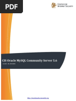 CIS Oracle MySQL Community Server 5.6 Benchmark v1.0.0