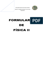 Formulario y Tabla de Equivalencias de Fisica II de Prepa 1 y Prepa 4